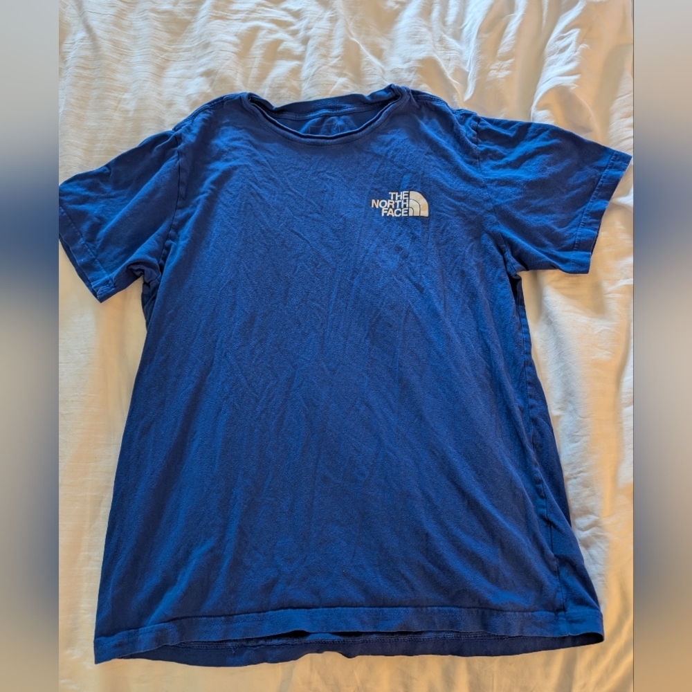 Men's North face Graphic Tshirt sz L Blue